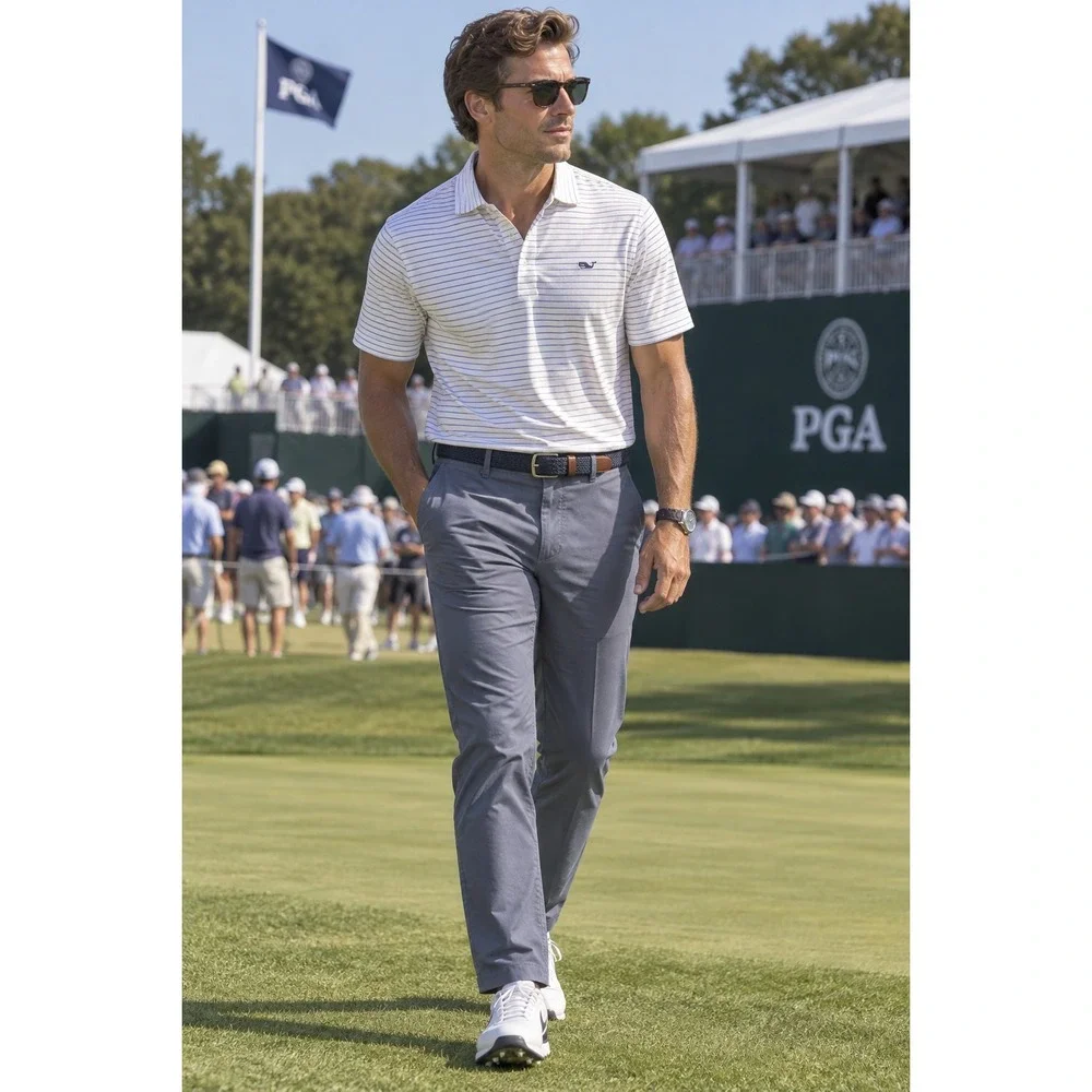 Myles Apparel Tour Golf Hiking Performance Pant Slate Blue Size 33 30